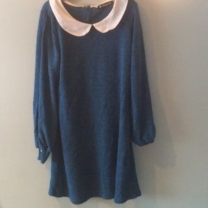 Blue Wool Dress